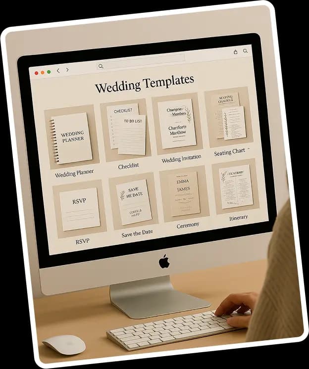 Wedding template selection