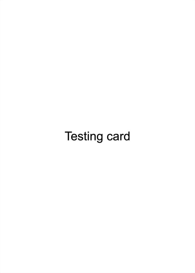 Testing Card 1