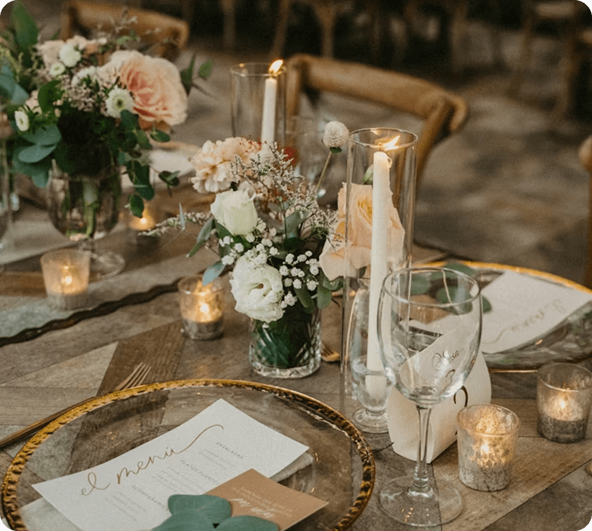 Wedding stationery on table