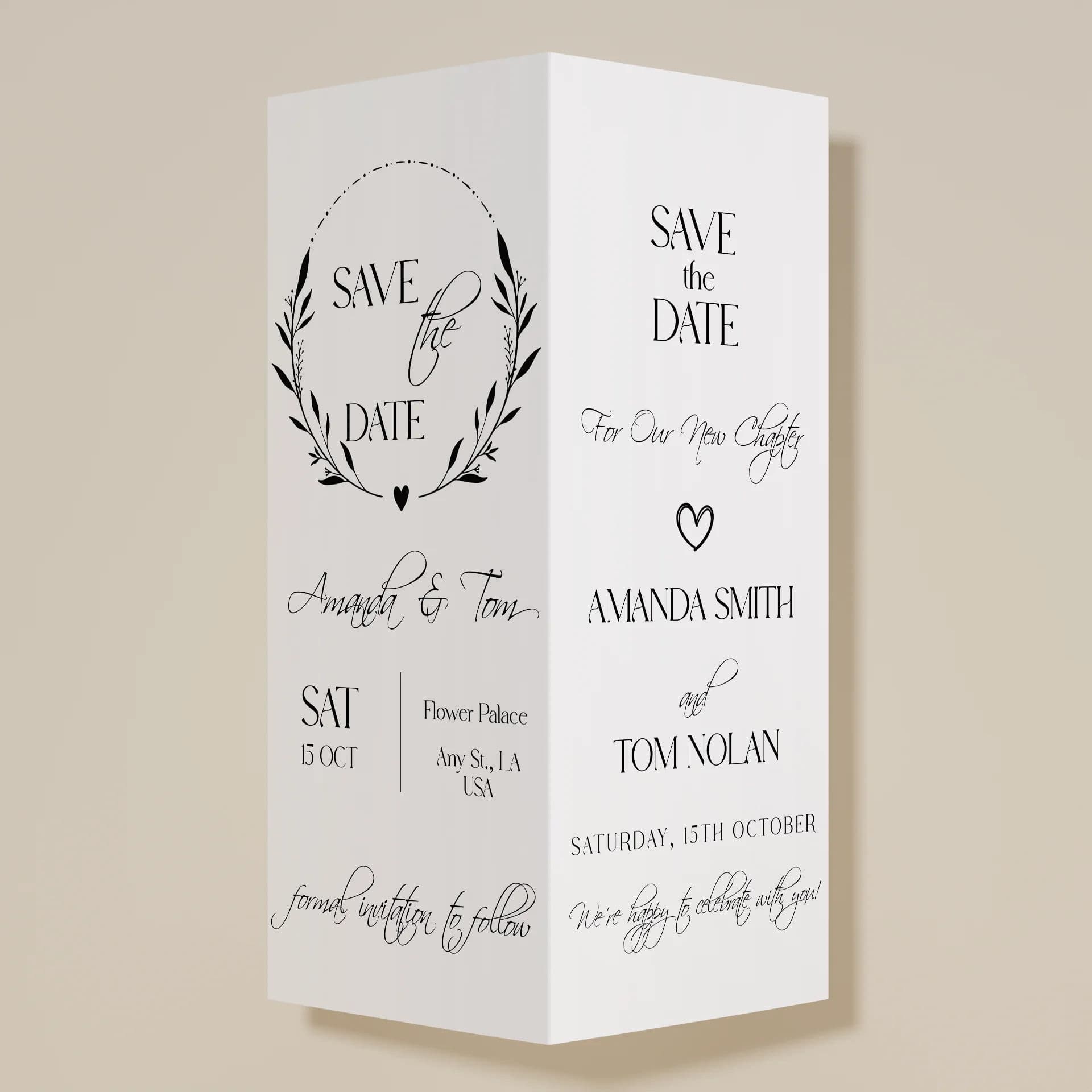 Wedding template preview
