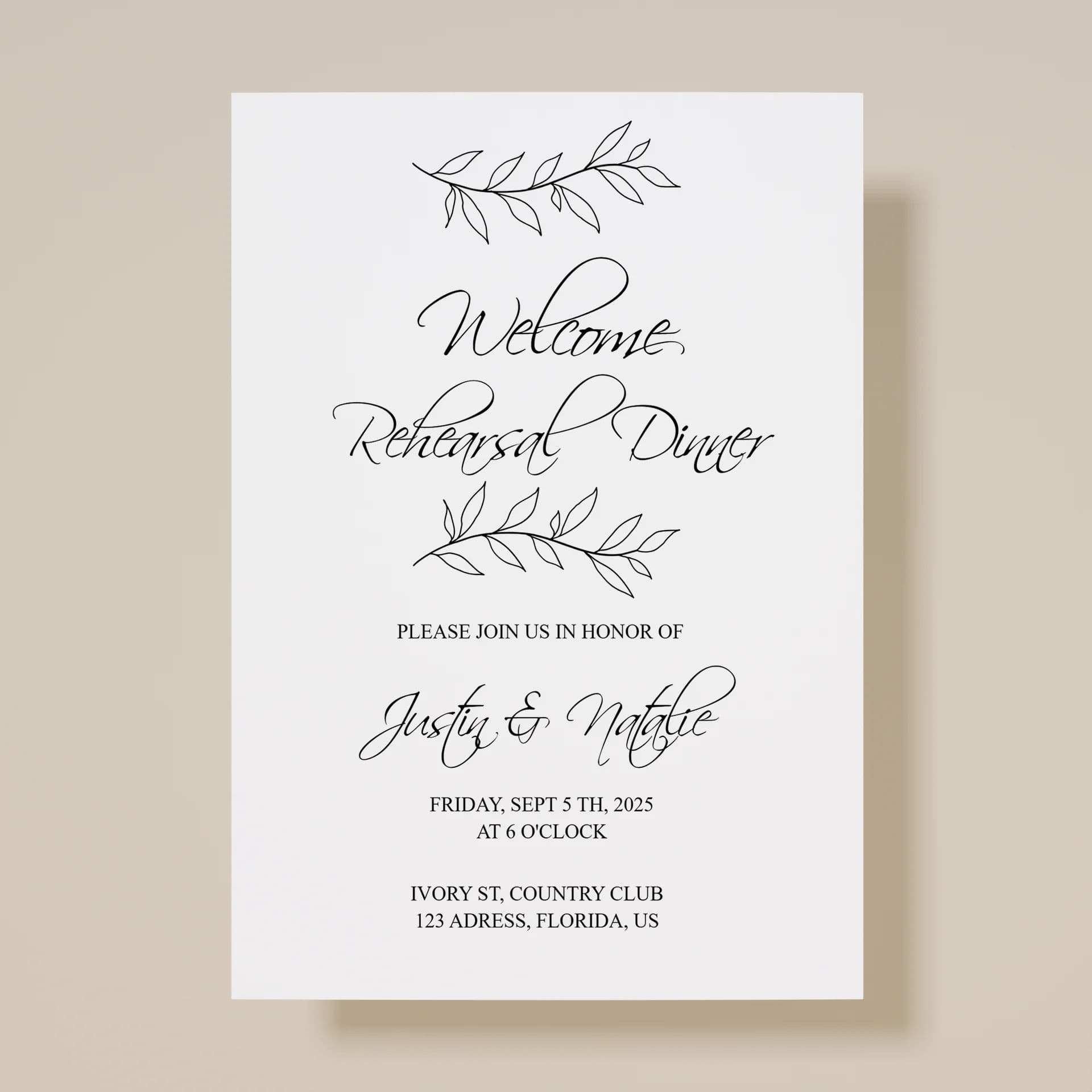 Wedding template preview