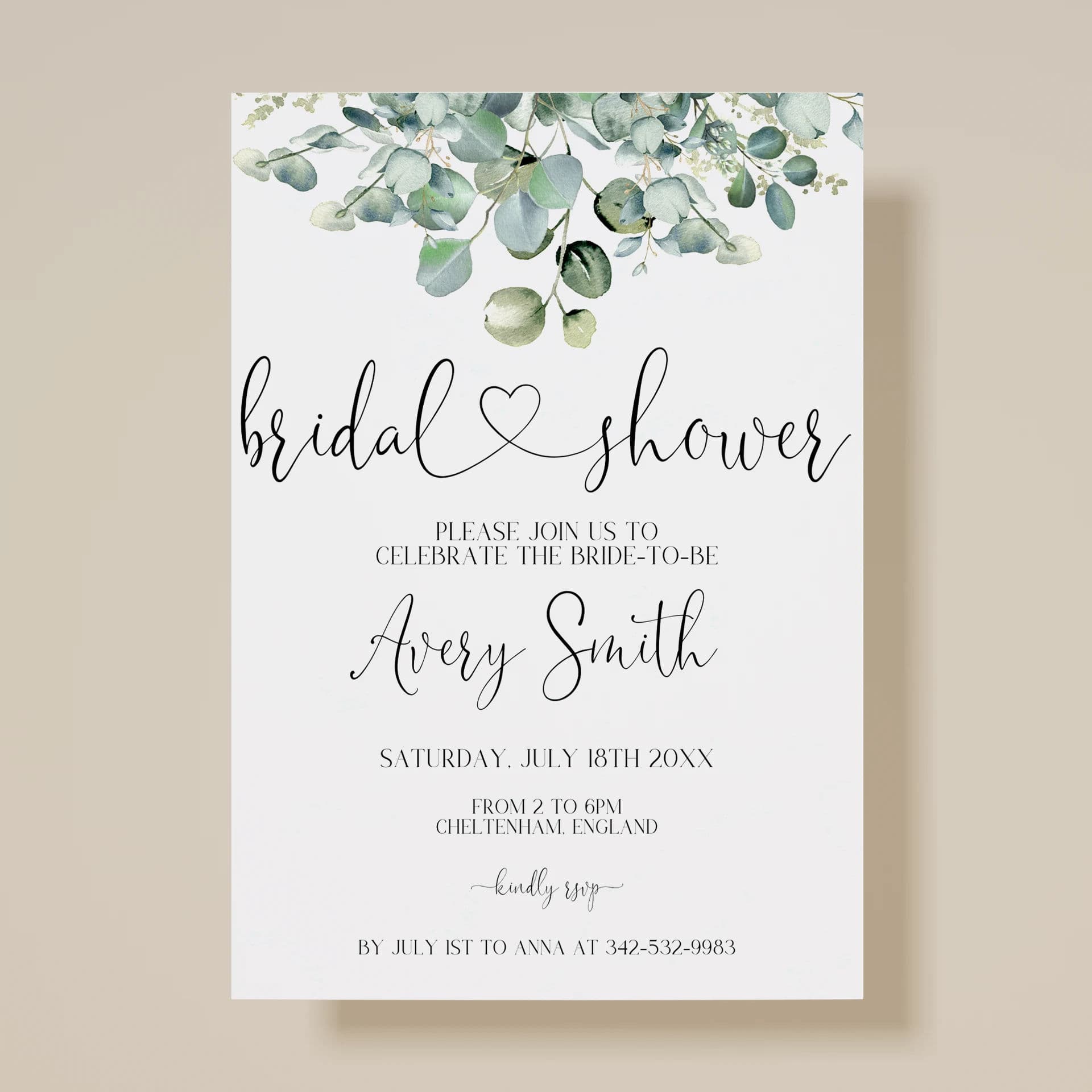 Wedding template preview