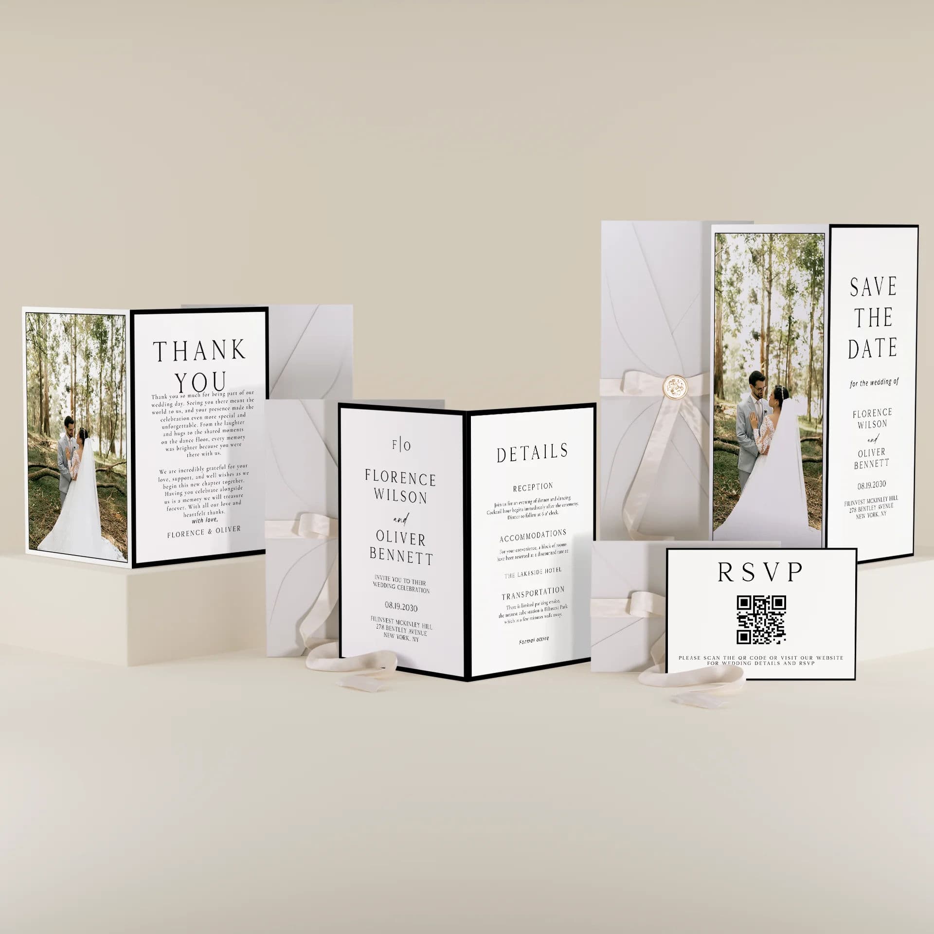 Lumen Frame — Invitation Set
