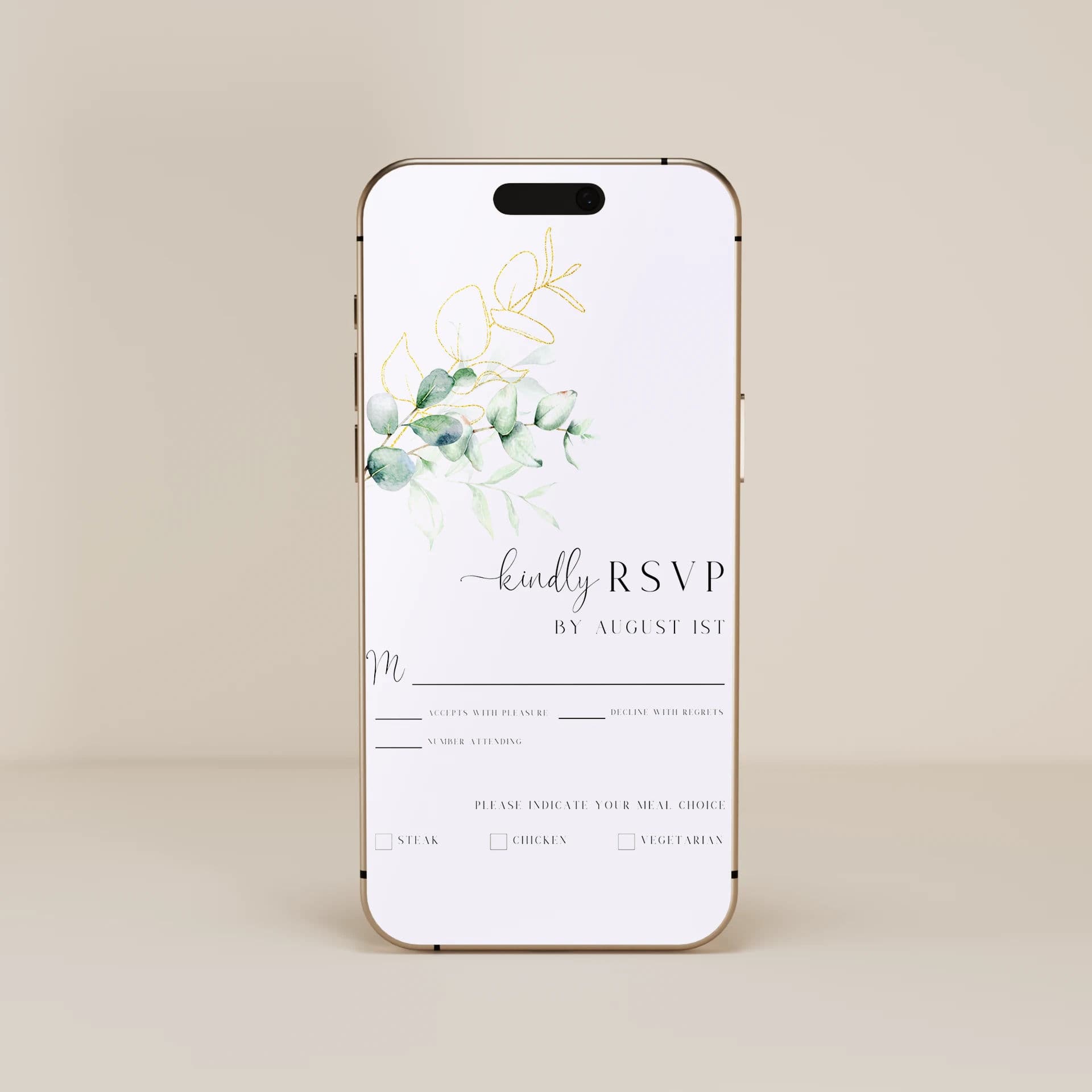 Wedding template preview