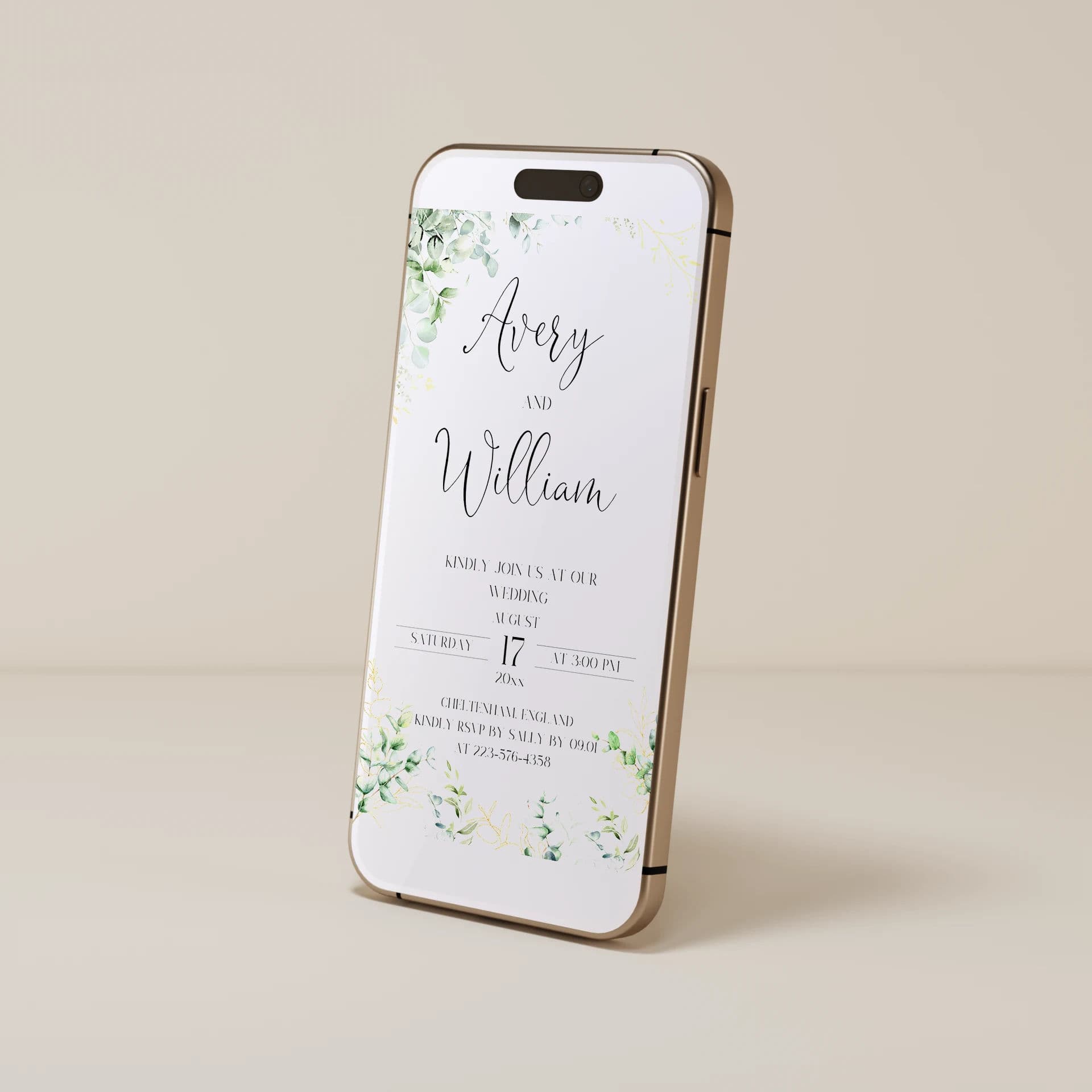 Wedding template preview