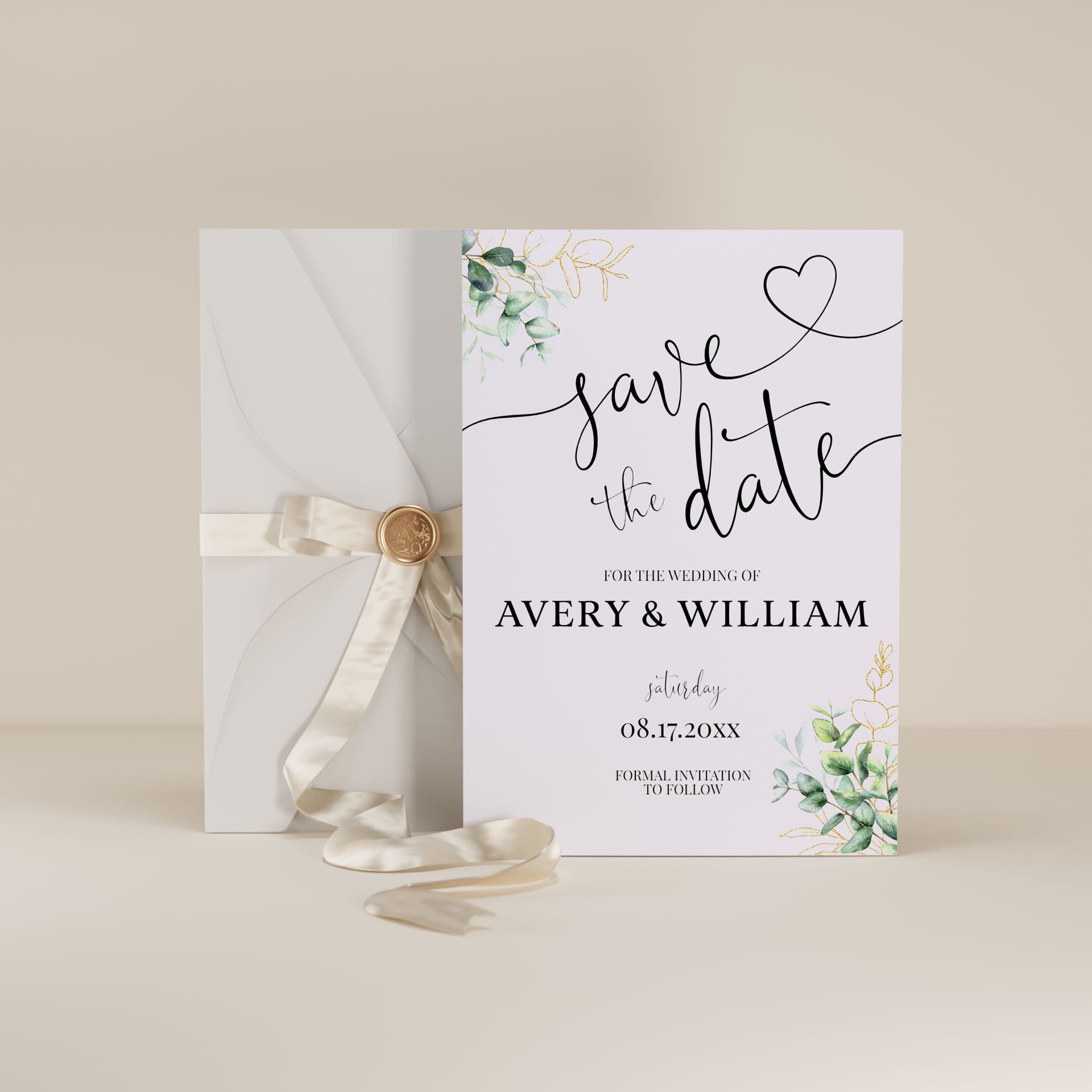 Eucalyptus Gold — Save the Date
