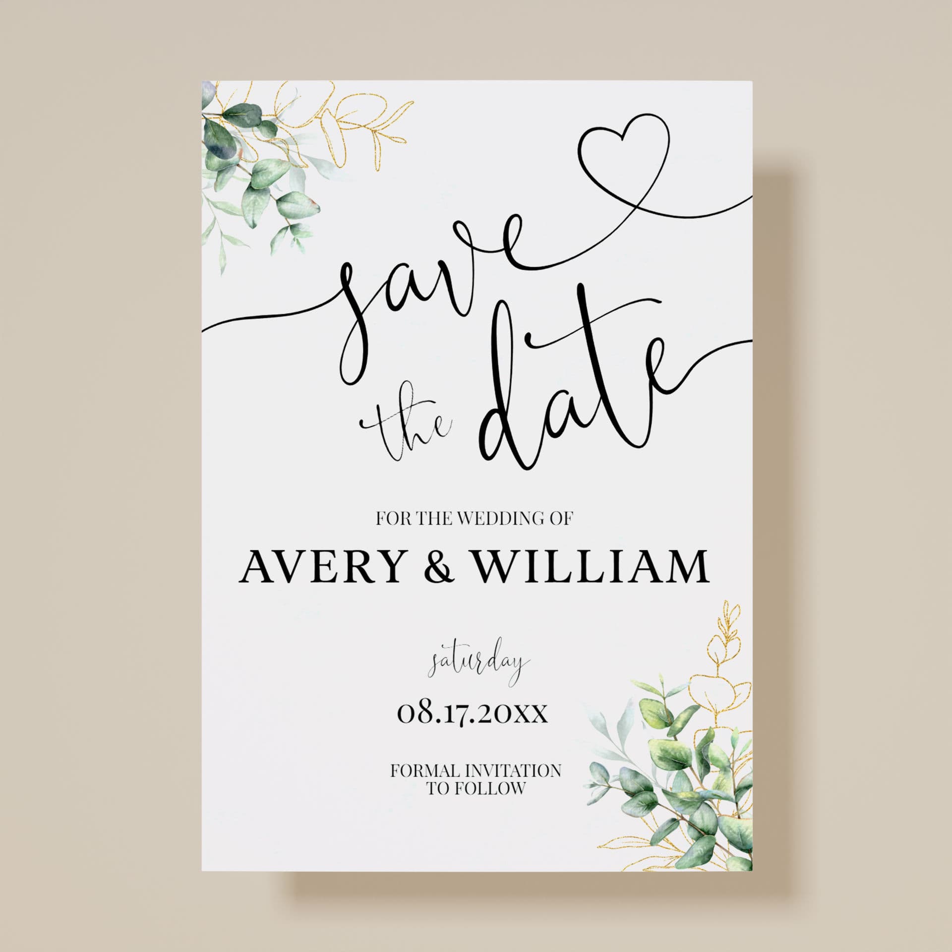 Wedding template preview