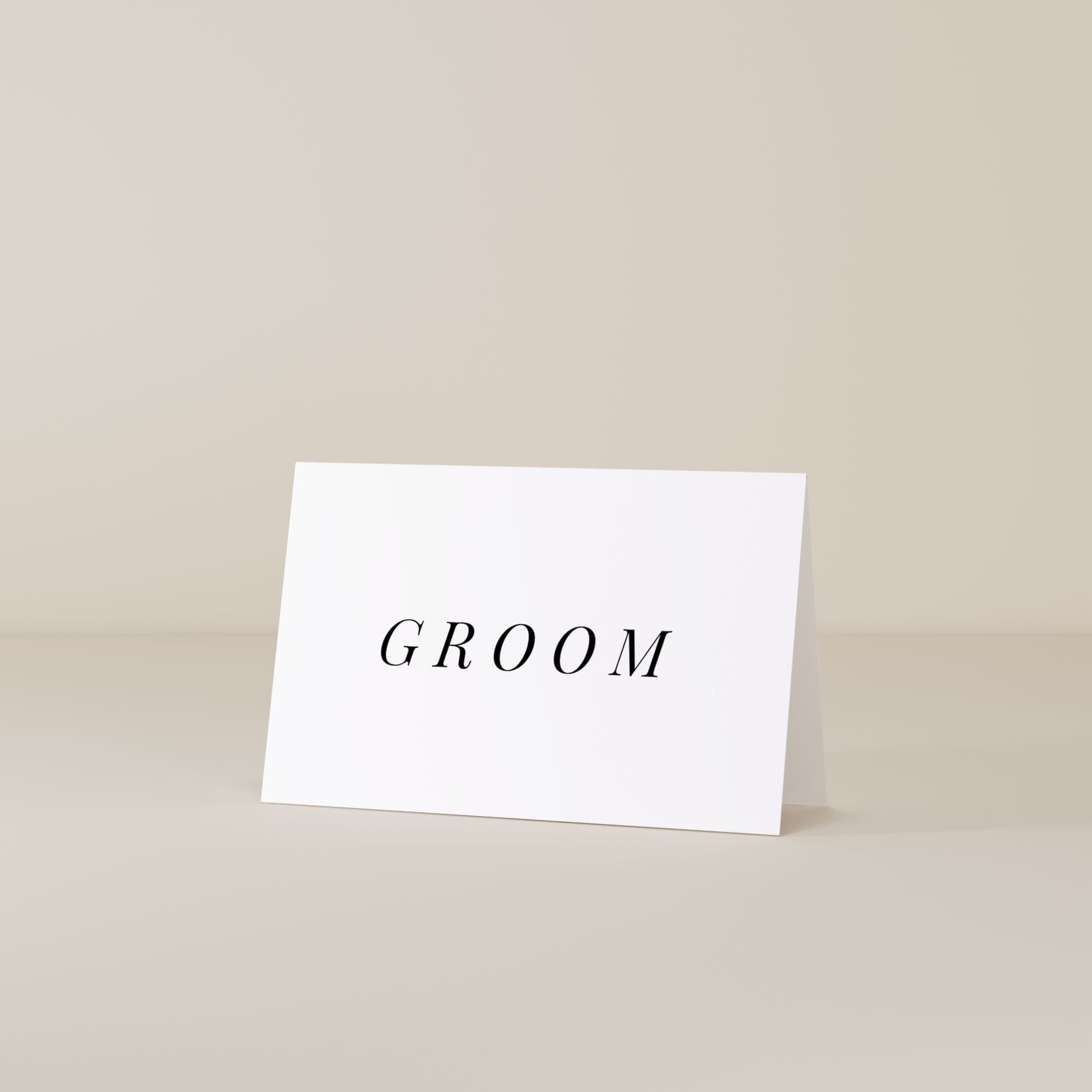Minimalist Wedding Place Name (Card)