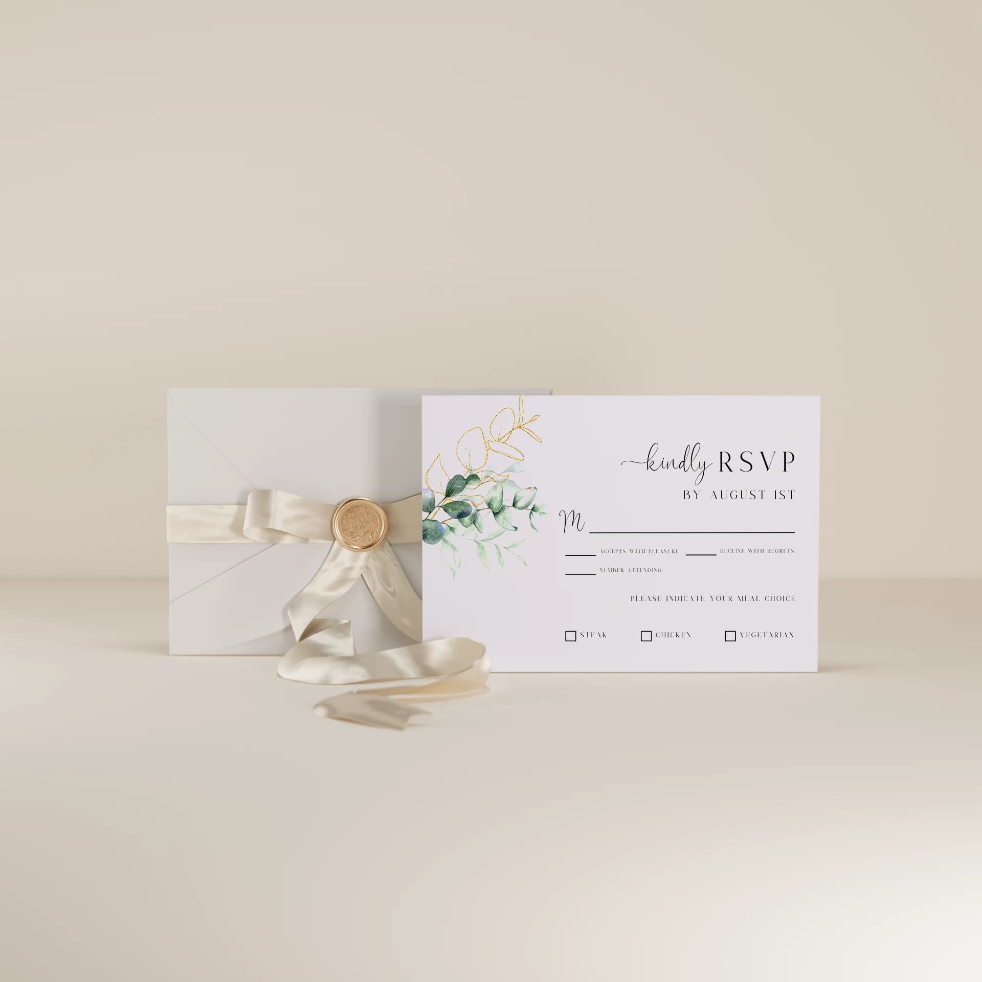 Eucalyptus Gold — RSVP Card