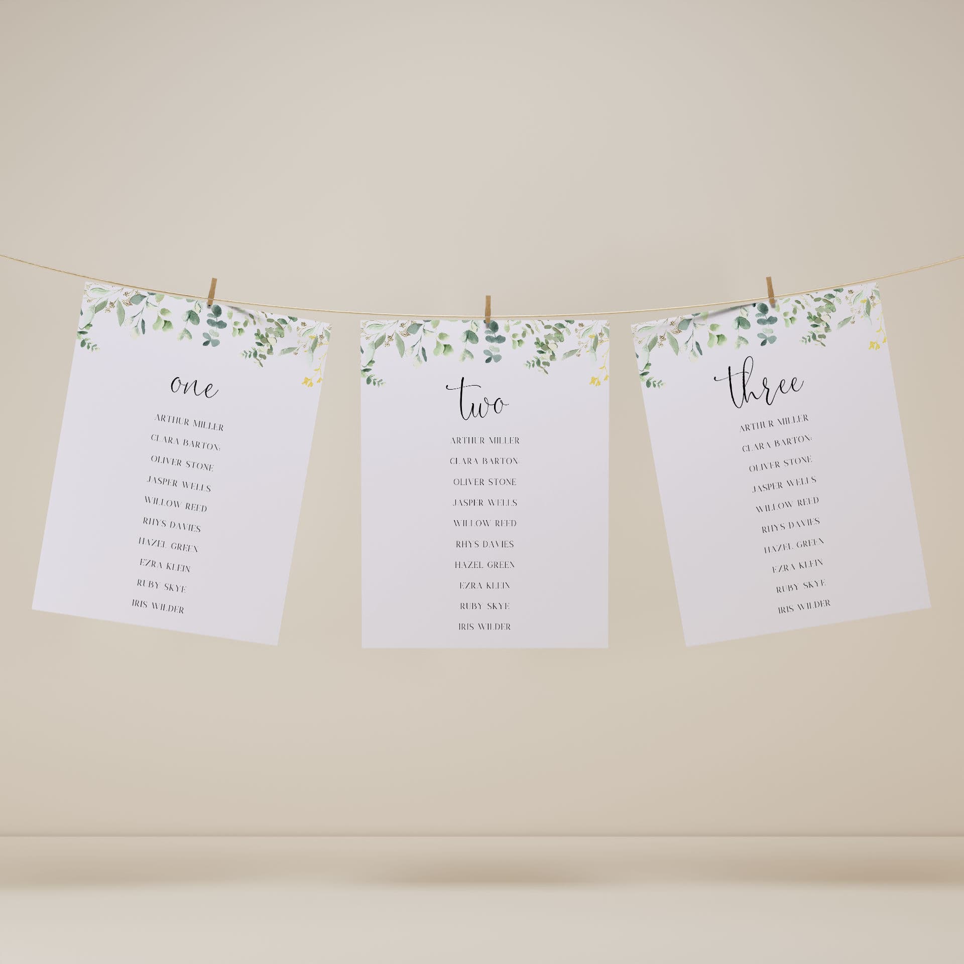 Wedding template preview