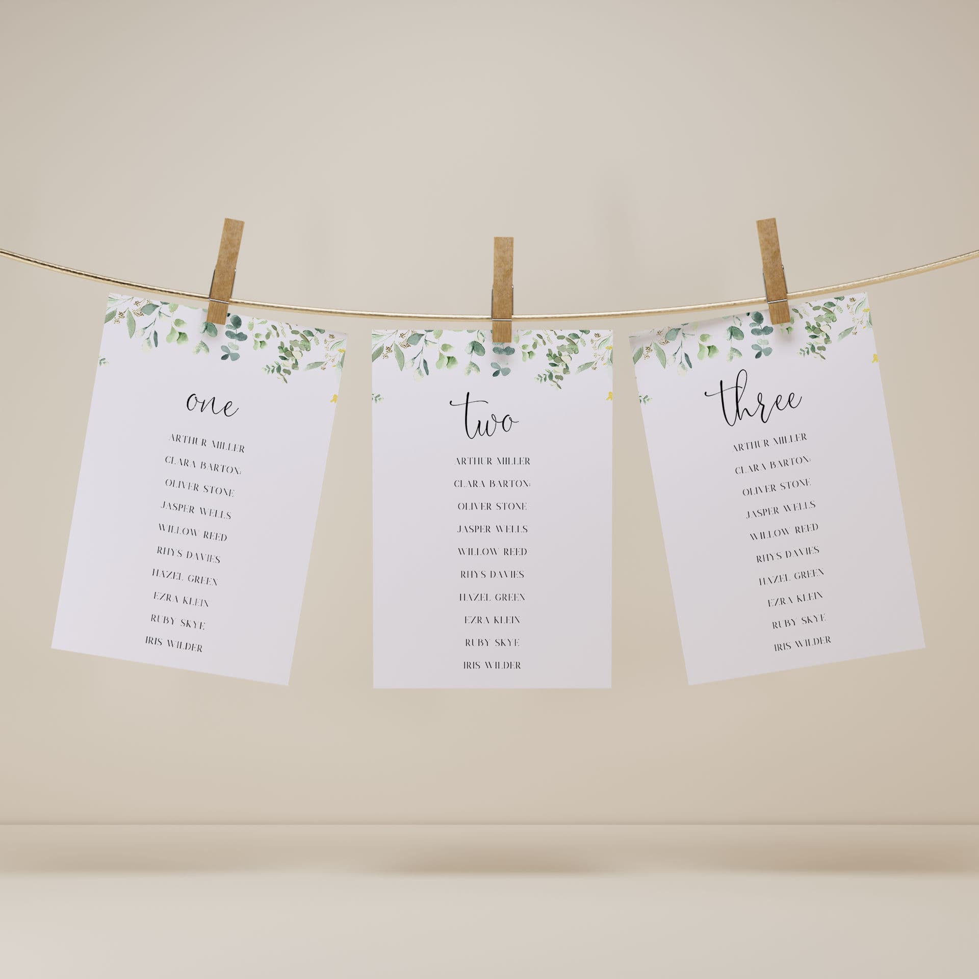 Wedding template preview