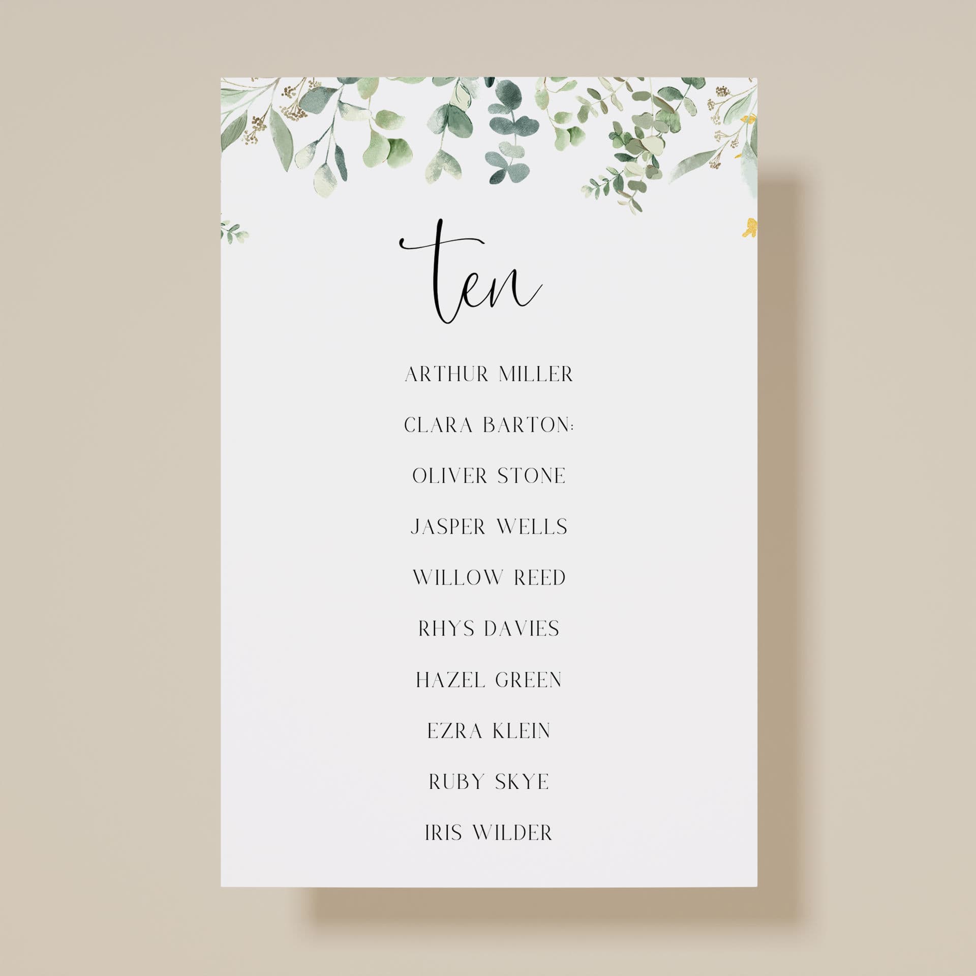 Wedding template preview
