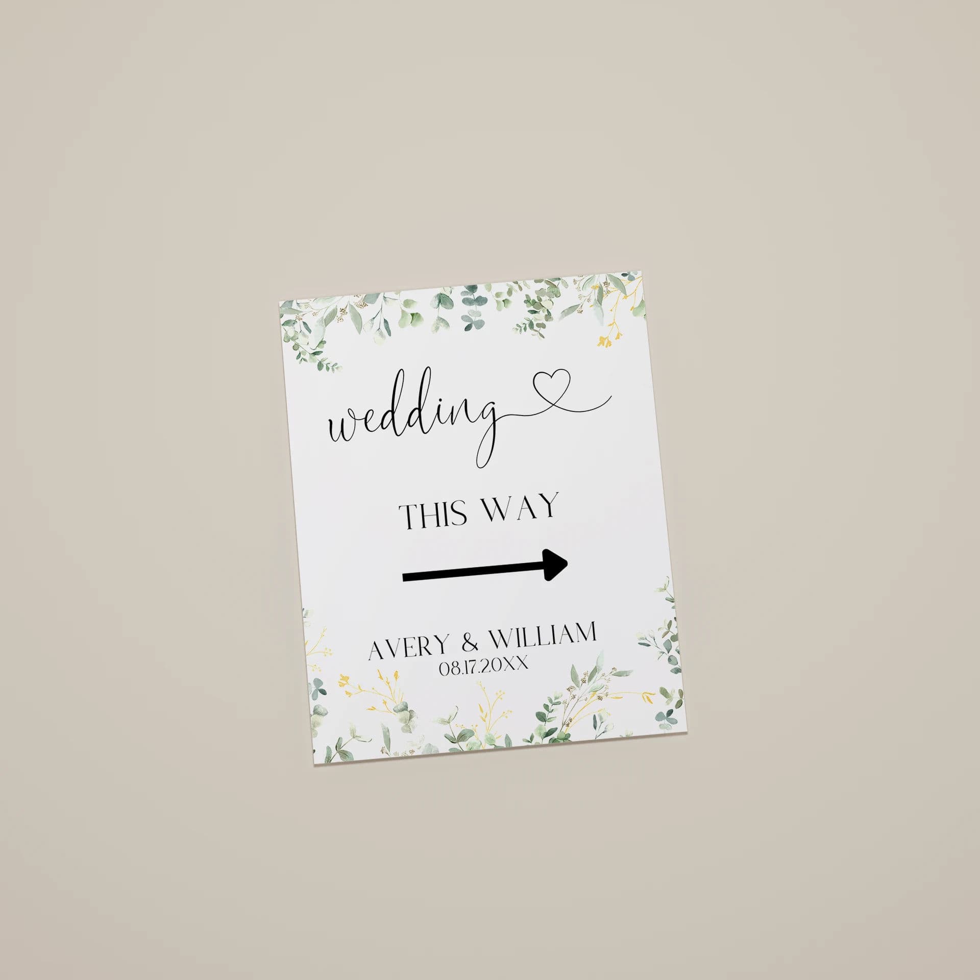 Wedding template preview