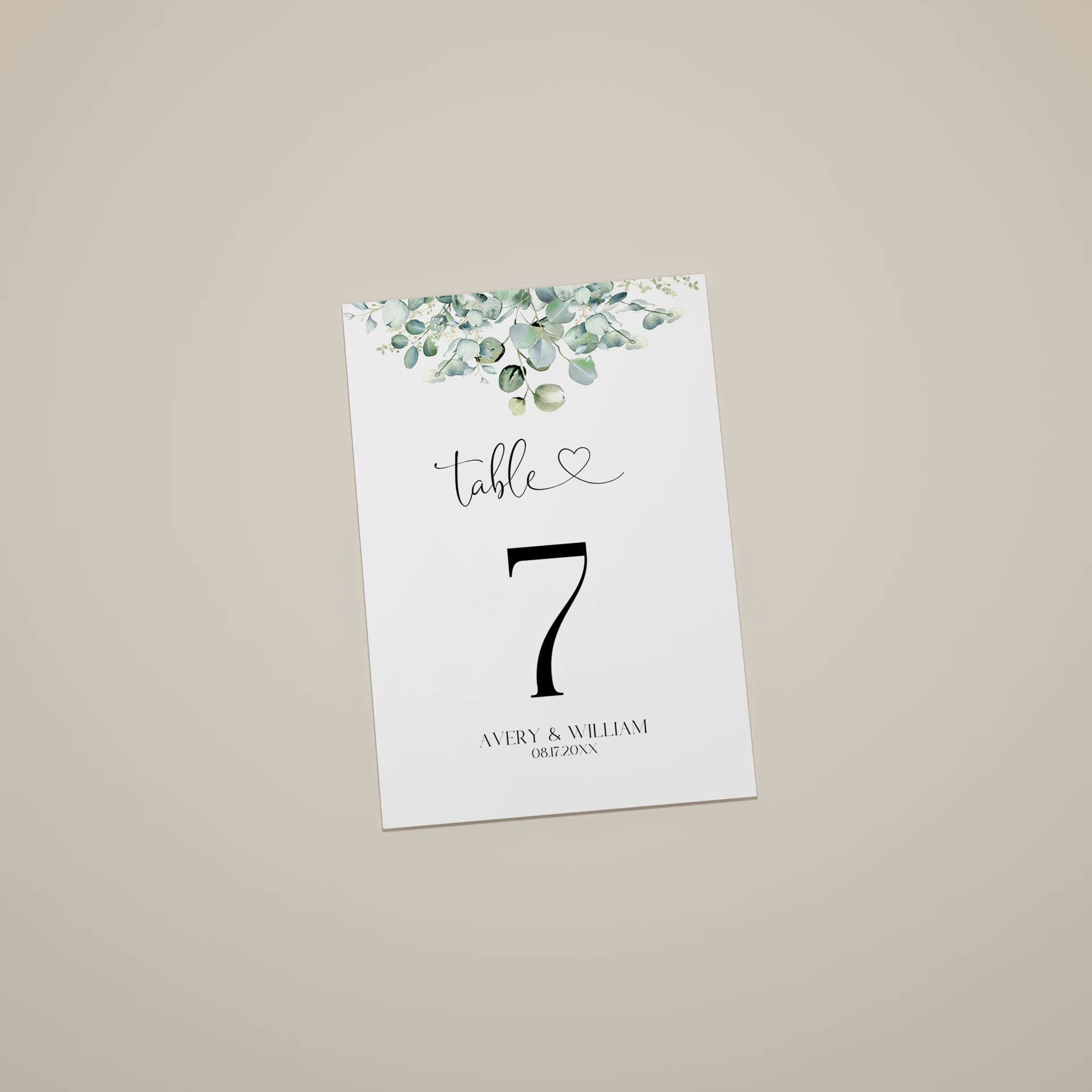 Wedding template preview