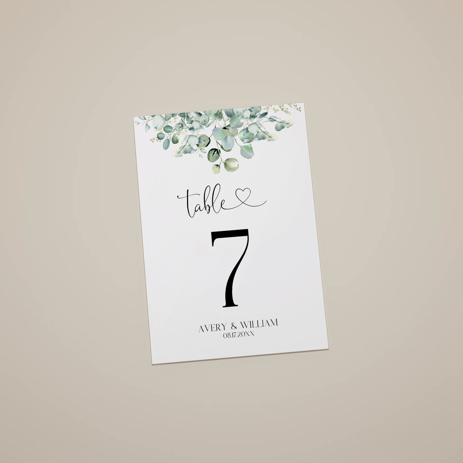 Wedding template preview
