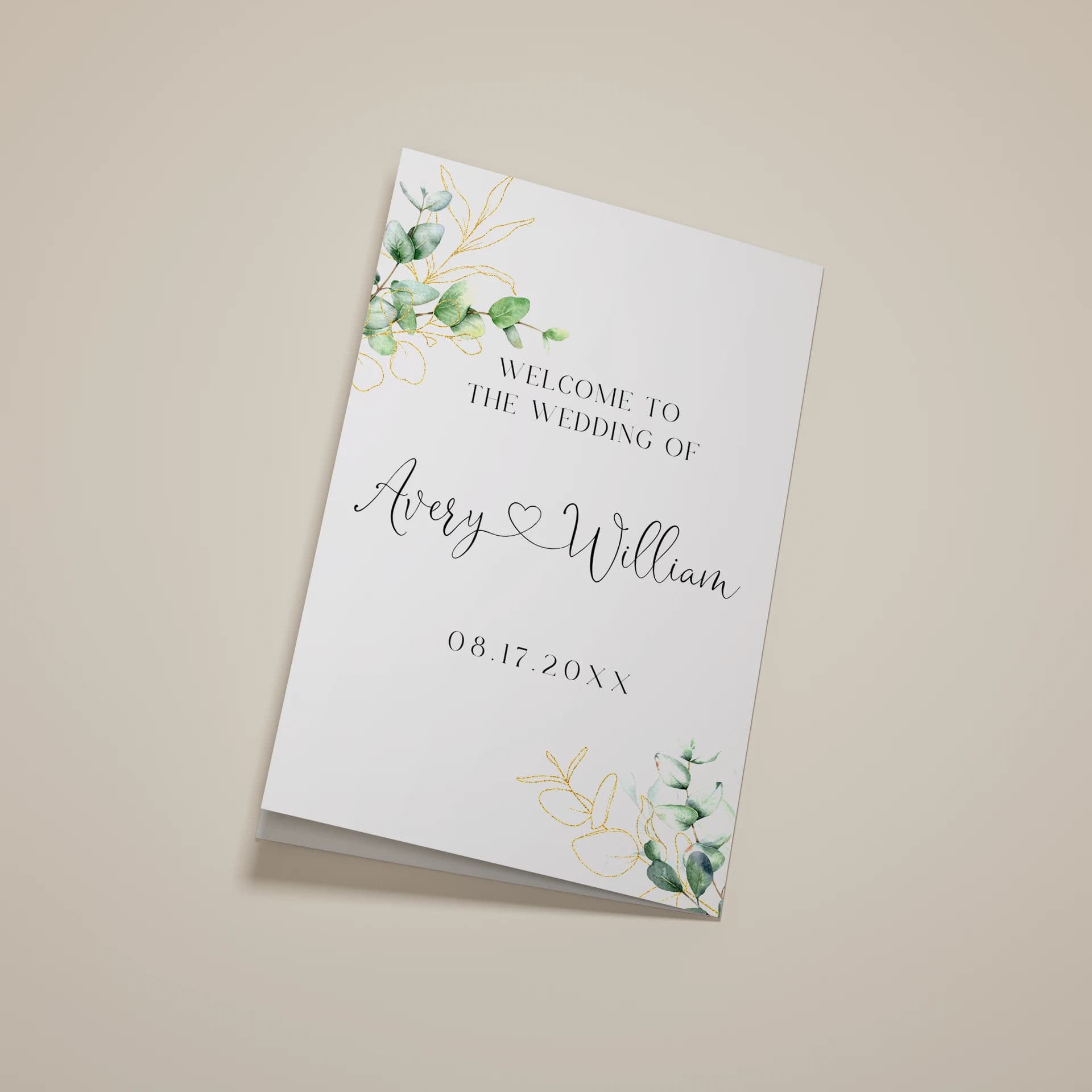 Wedding template preview