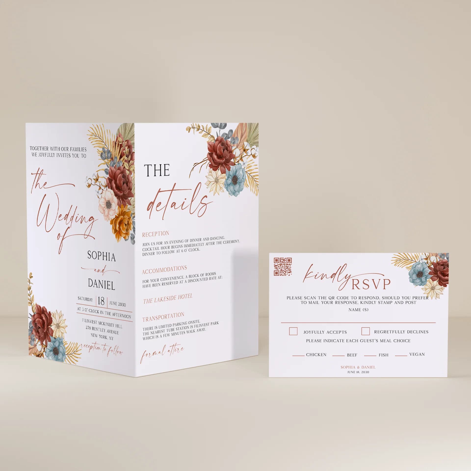 Wedding template preview