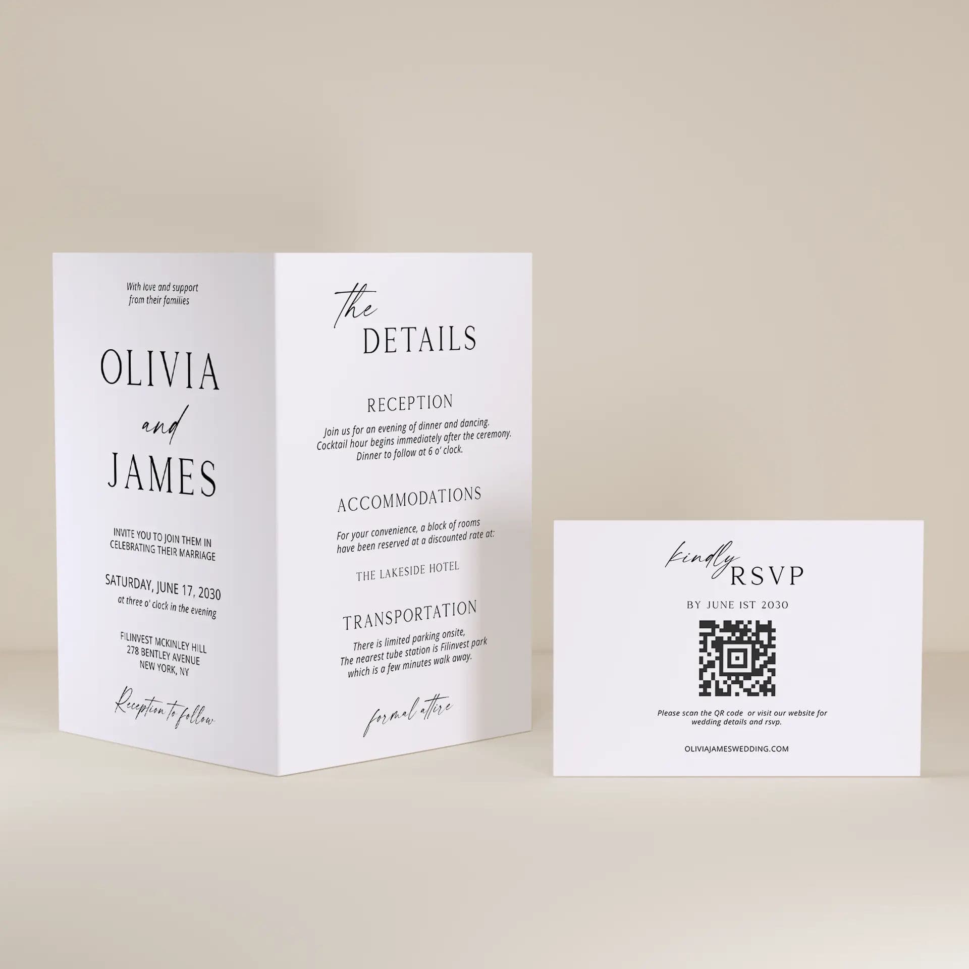 Wedding template preview