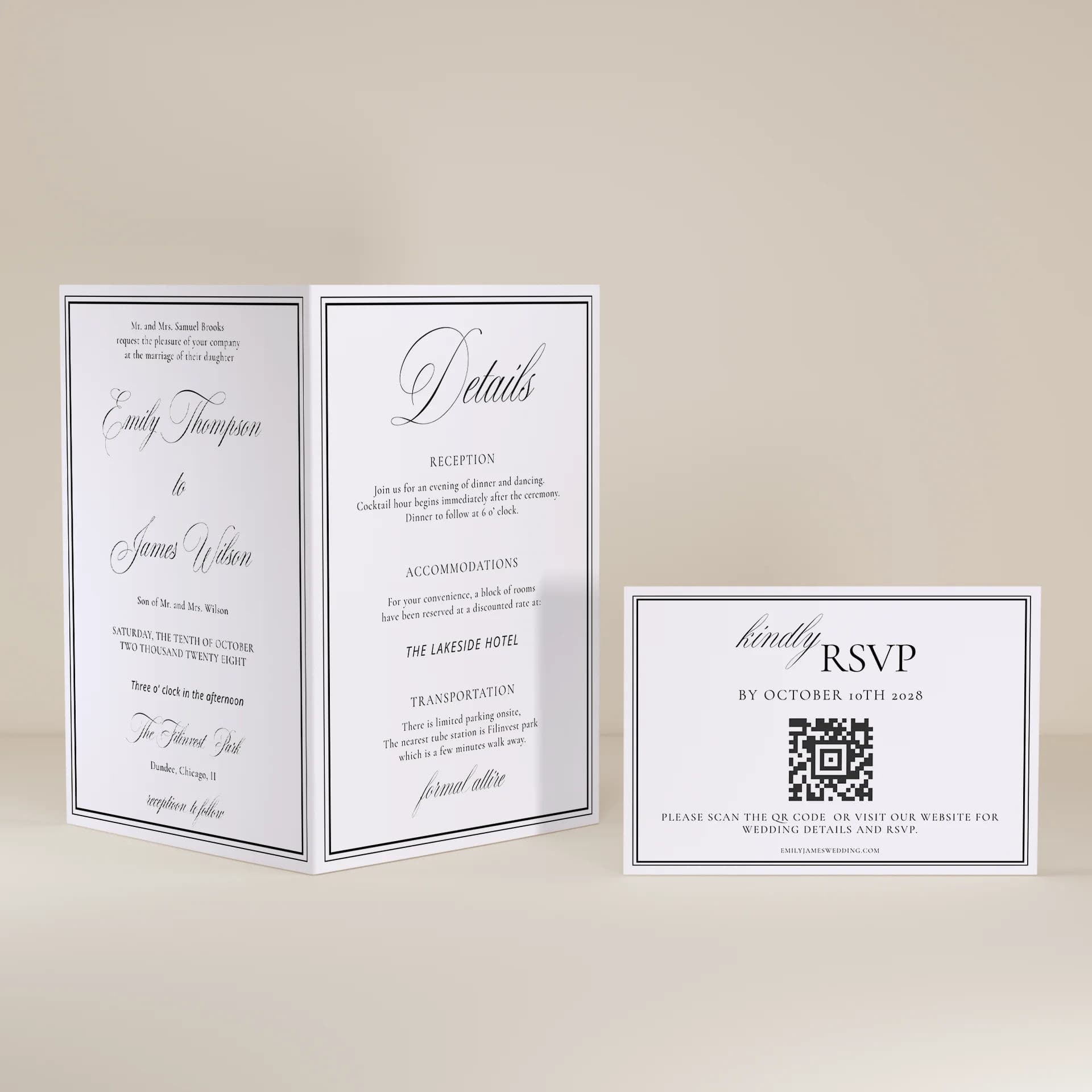 Wedding template preview