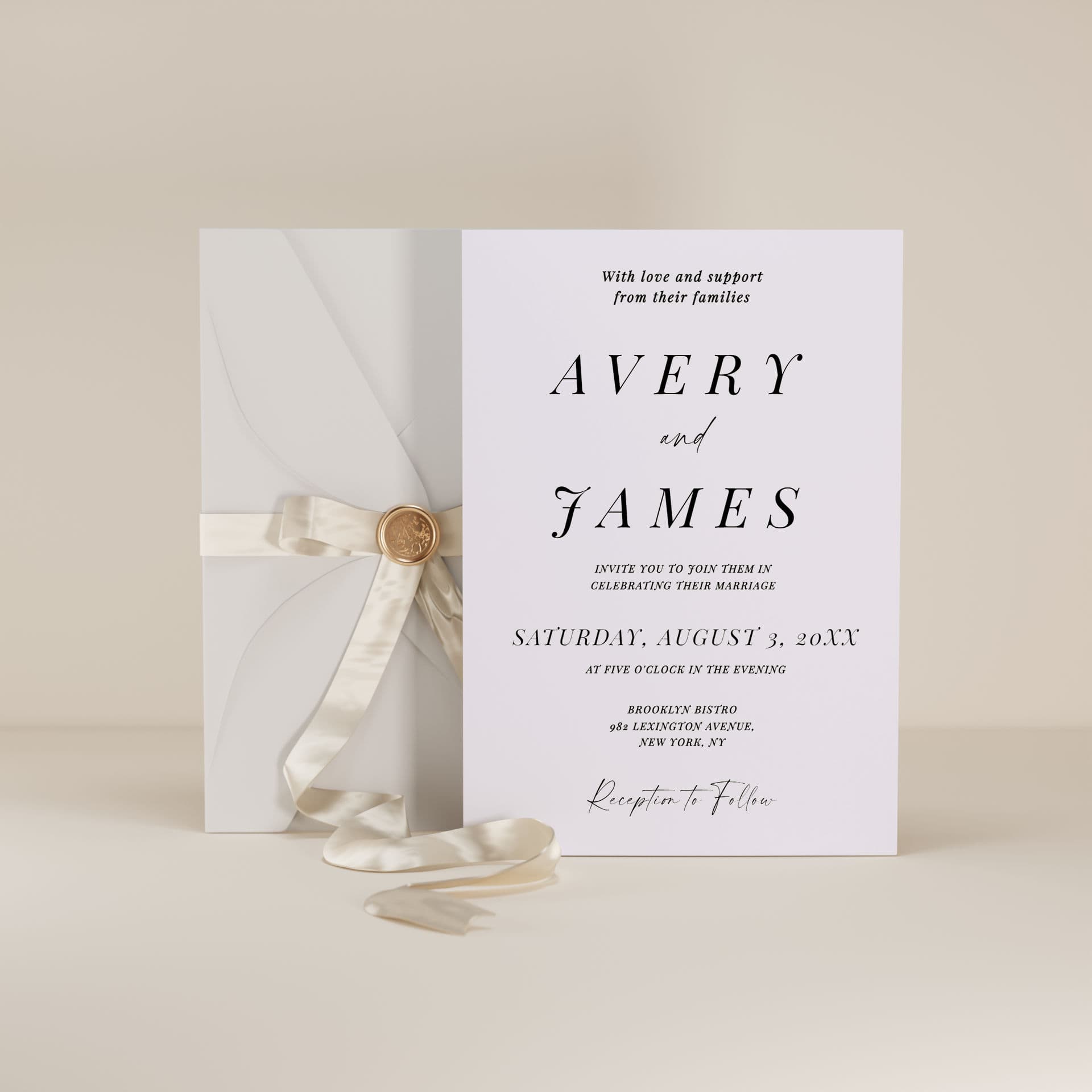 Wedding template preview