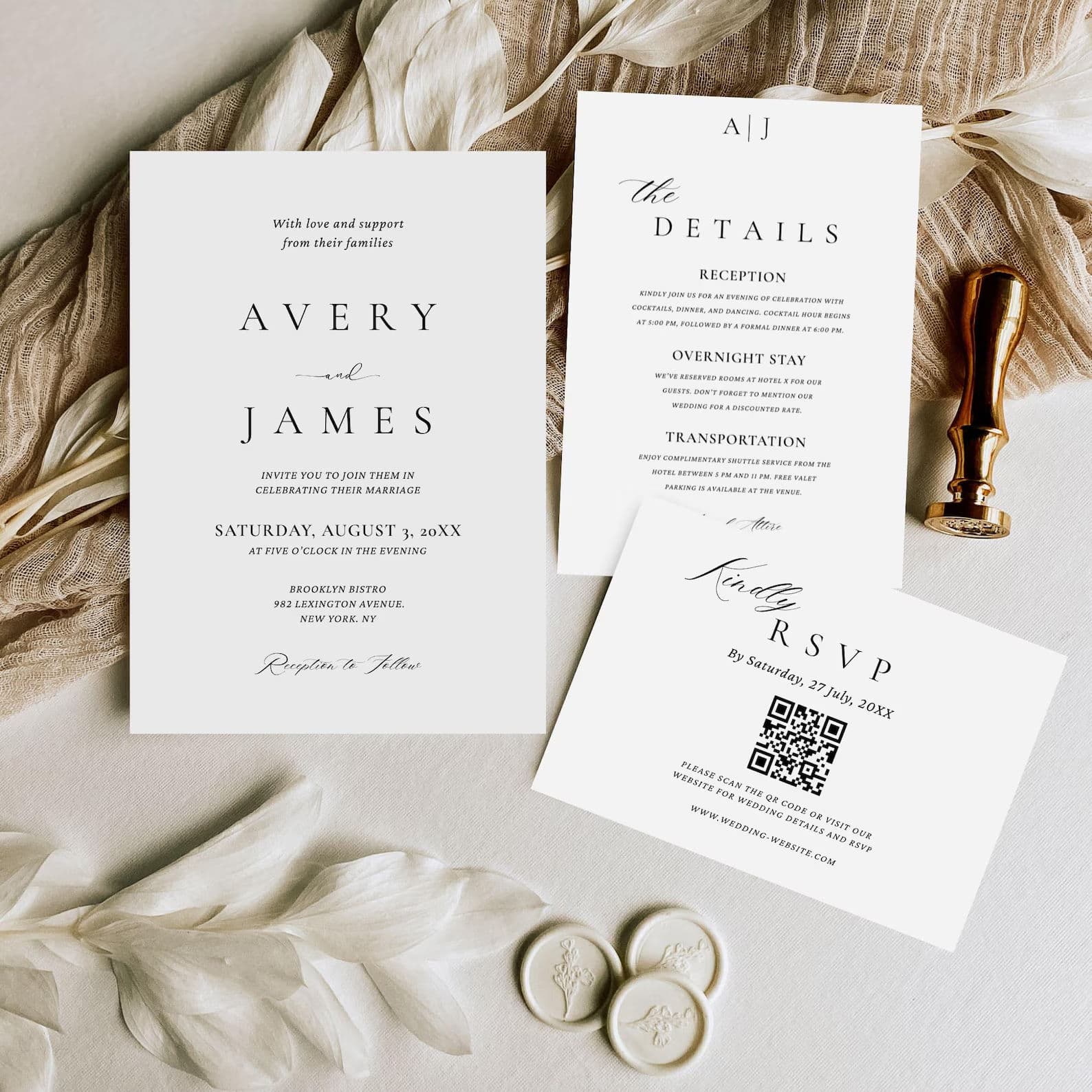 Minimalist Wedding Invitation Template