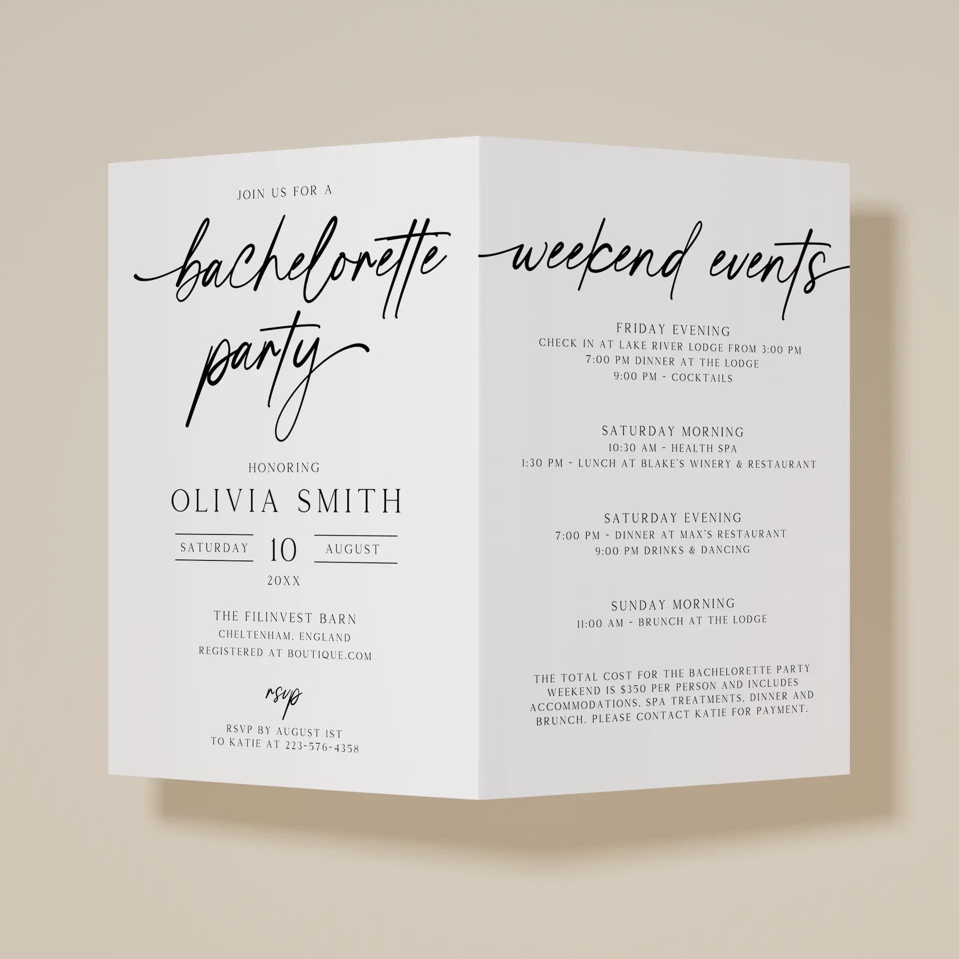 Wedding template preview