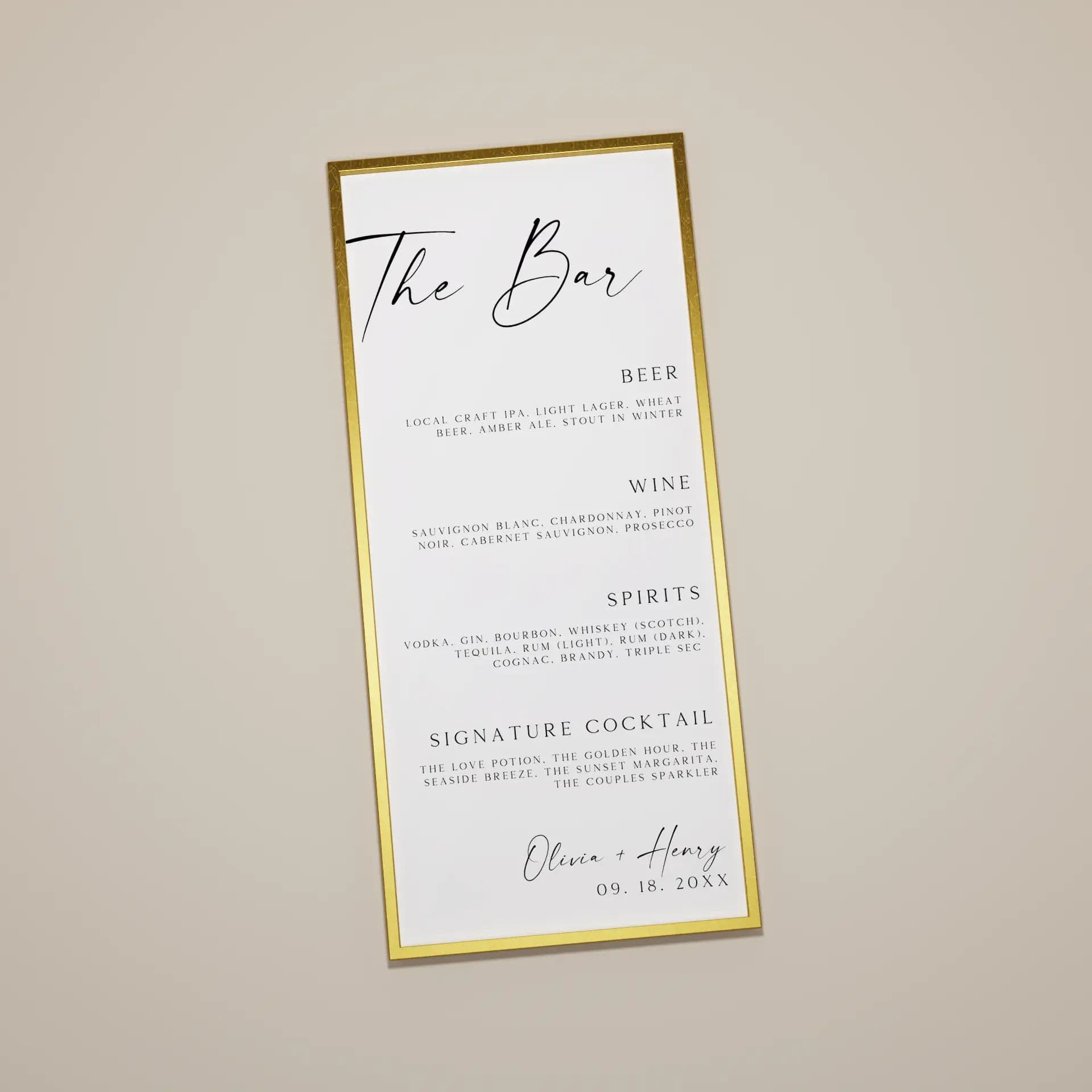 Wedding template preview