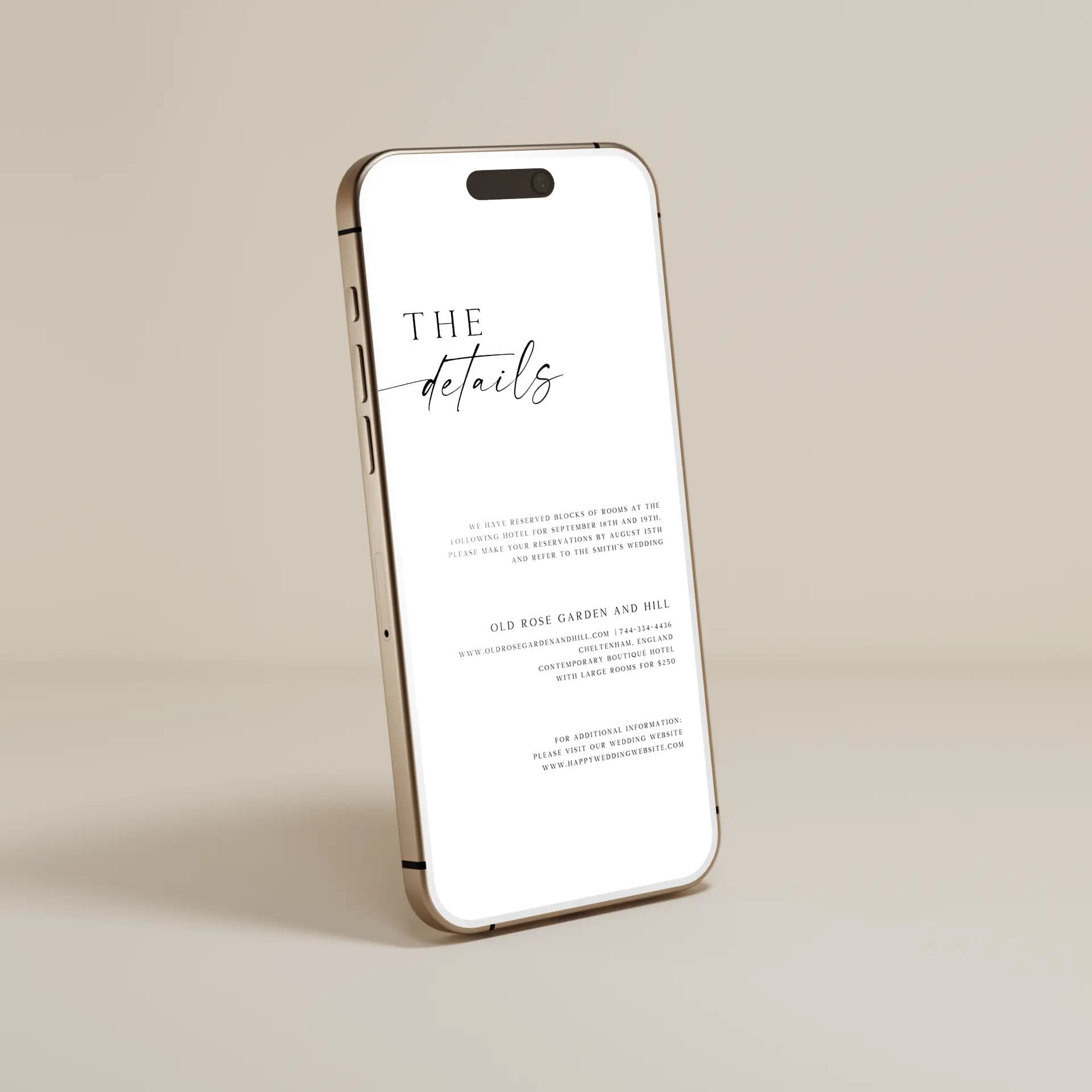 Wedding template preview