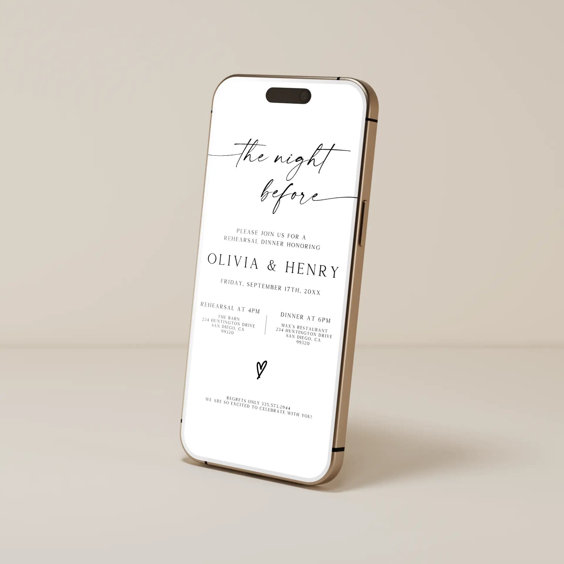 Wedding template preview