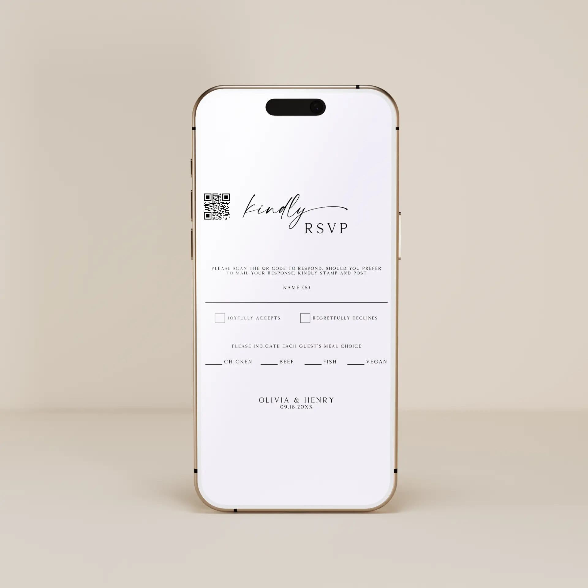 Wedding template preview