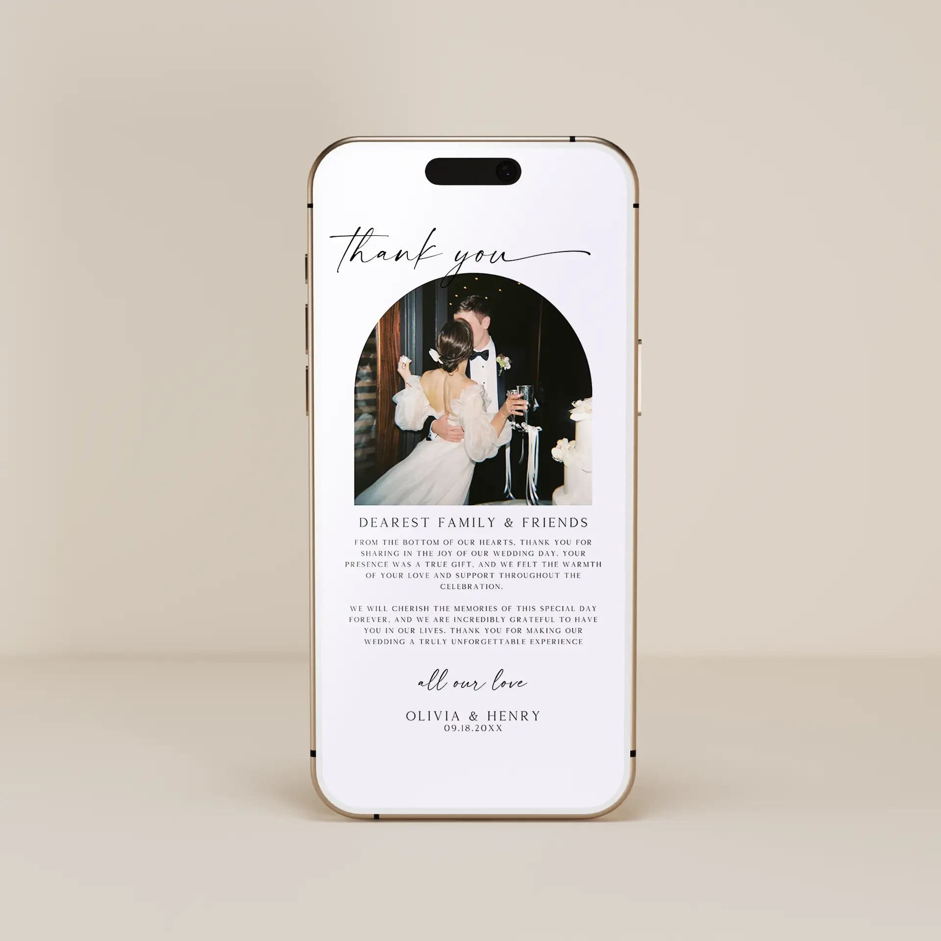 Wedding template preview