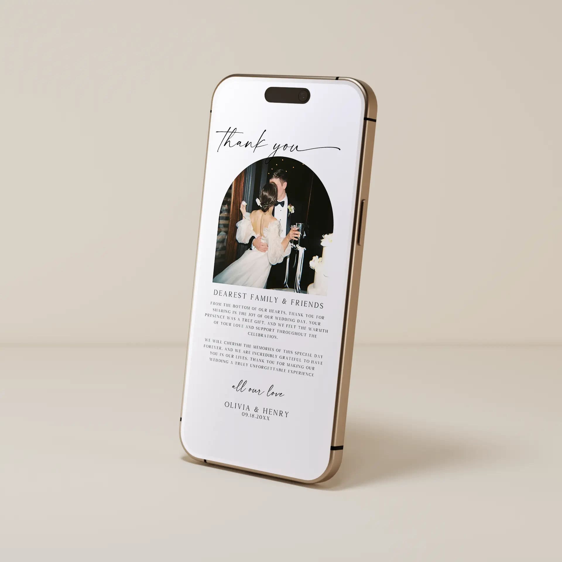 Wedding template preview