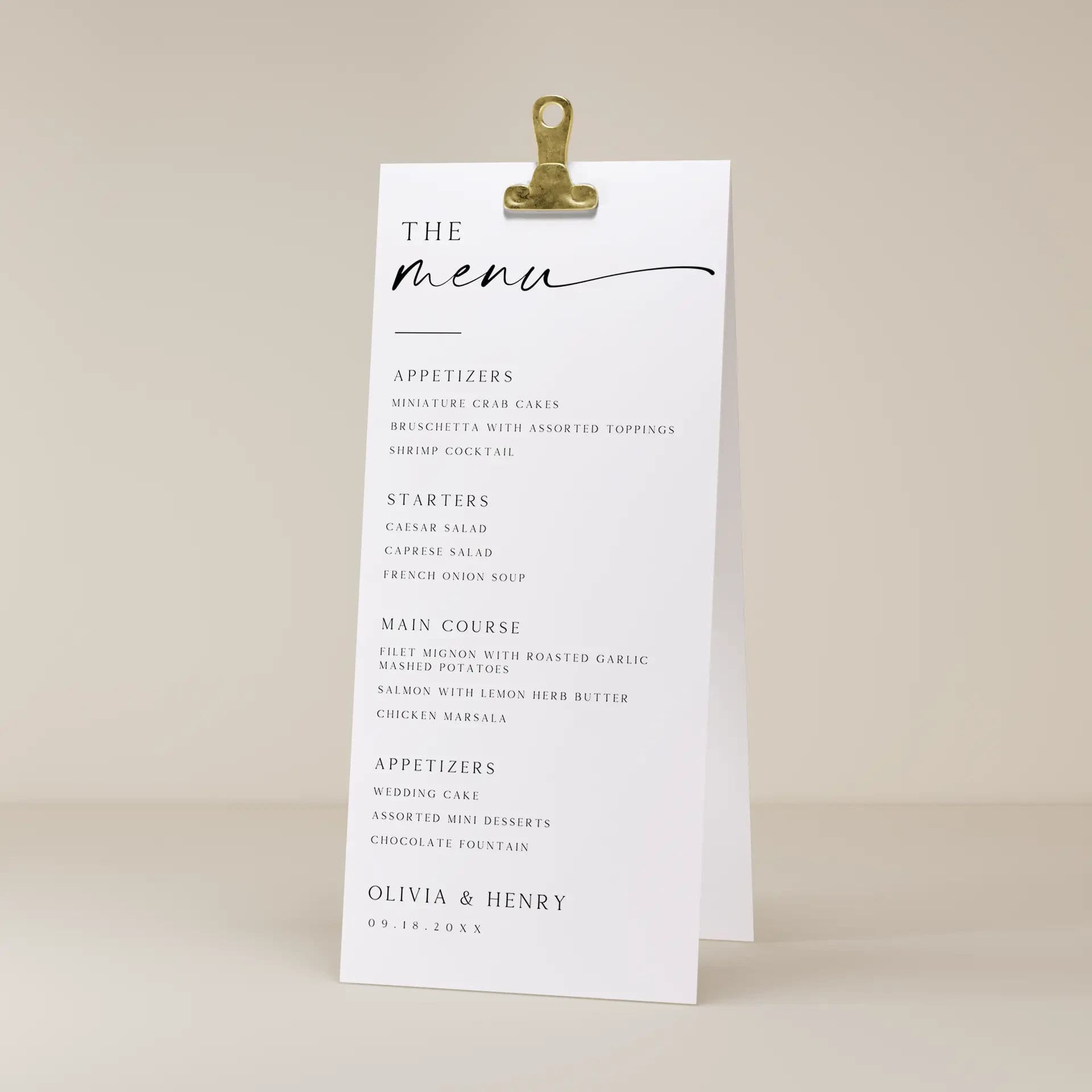 Wedding template preview